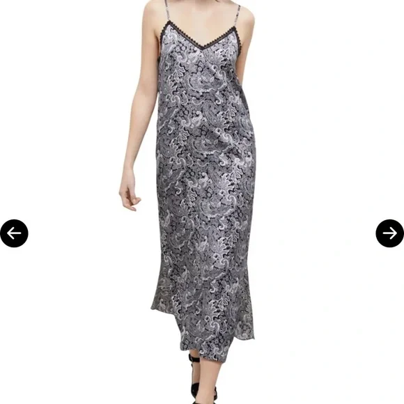 THE KOOPLES Paisley Midi Slip Dress – Size 0 – NWT - Picture 12 of 13